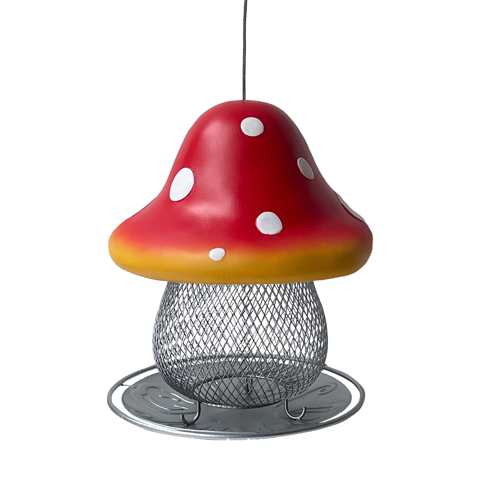 Automatic Bird Feeder Solar-Powered Mushroom Bird Feeder with Solar Light, Hummingbird Feeder, Bird Feeder, Bird Feeder for Outdoors Hanging, Window Bird Feeder