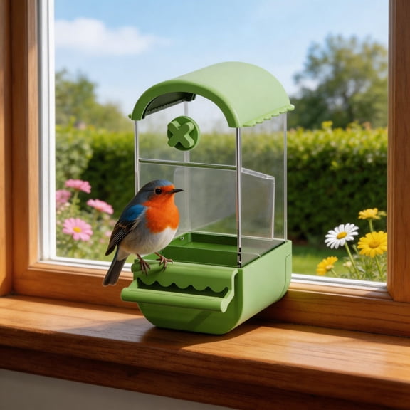 Automatic Bird Feeder Your Hands! Accurate Feeding Creating A Bird Life Allowing You To Be Closer To Birds!