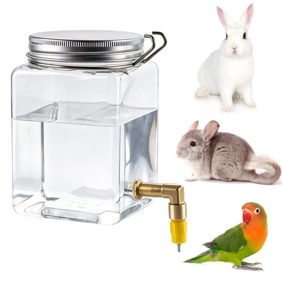 Automatic Bird Water Dispenser Hanging Bottle with Versatile Nipple for Parakeet, Quail, Chick, Canary Leak-Resistant Poultry Cage Accessory