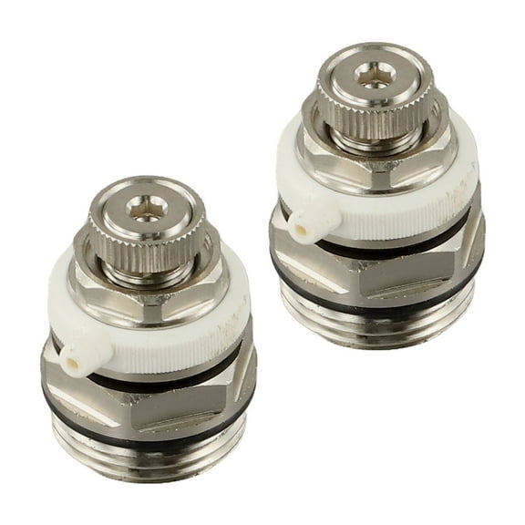 Automatic Bleed Valve Radiator Valve 2pc 3/4 Inch Brass Self Bleeding Valve with Shut Off for Boilers Radiators and Underfloor Heating