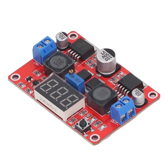 Automatic Boost Buck Module DC to DC Step Up Down Voltage Regulator Adjustable Power Supply Board High Efficiency Efficiency Converter with LED Voltmeter Display 3.5V-28V Input