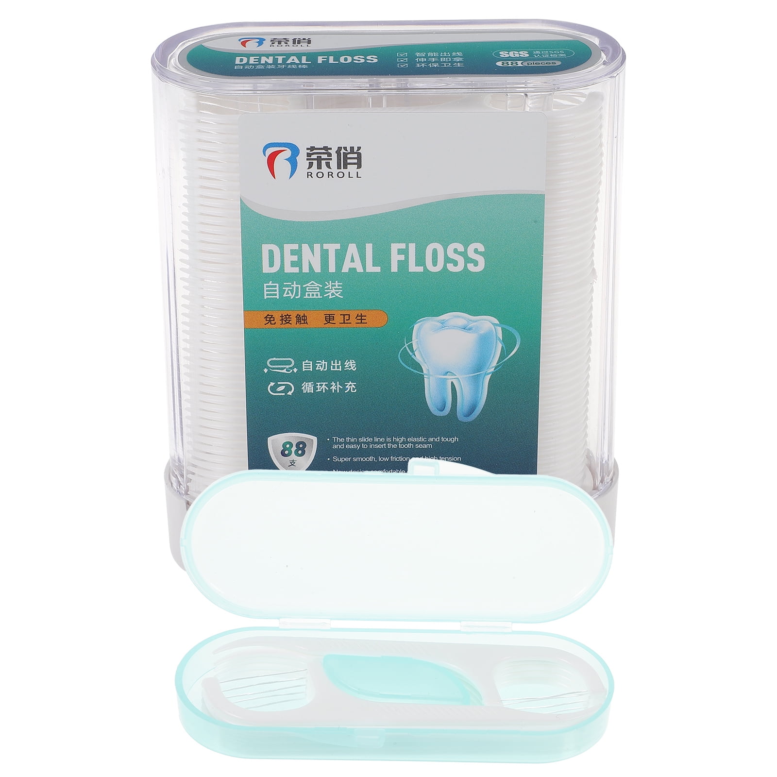Automatic Boxed Dental Floss Teeth Cleaning Curved Hook Travel Cases 2