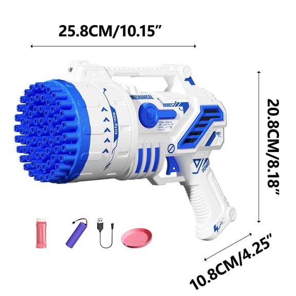 Automatic Bubble Blower with 69 Holes - Continuous Foam Maker for Outdoor Patio Parties Backyard Fun Virelaxpo