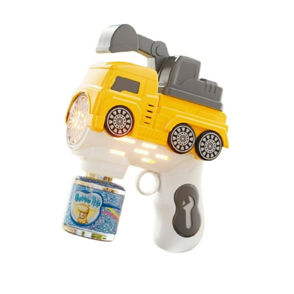 Automatic Bubble Machine 12-Hole Electric Blower with Light and Sound, Gray Handheld Foam Generator for Parties Events, Leakproof Bubble Maker for Outdoor Indoor Use