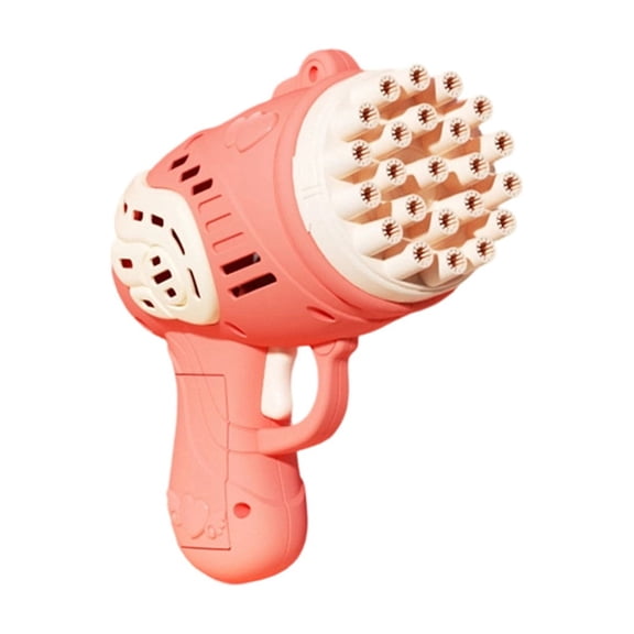 Automatic Bubble Machine Gun, LED Light Bubble Blower with Gatling Style Design, Electric Bubble Maker for Outdoor Parties and Celebration Events (Pink)