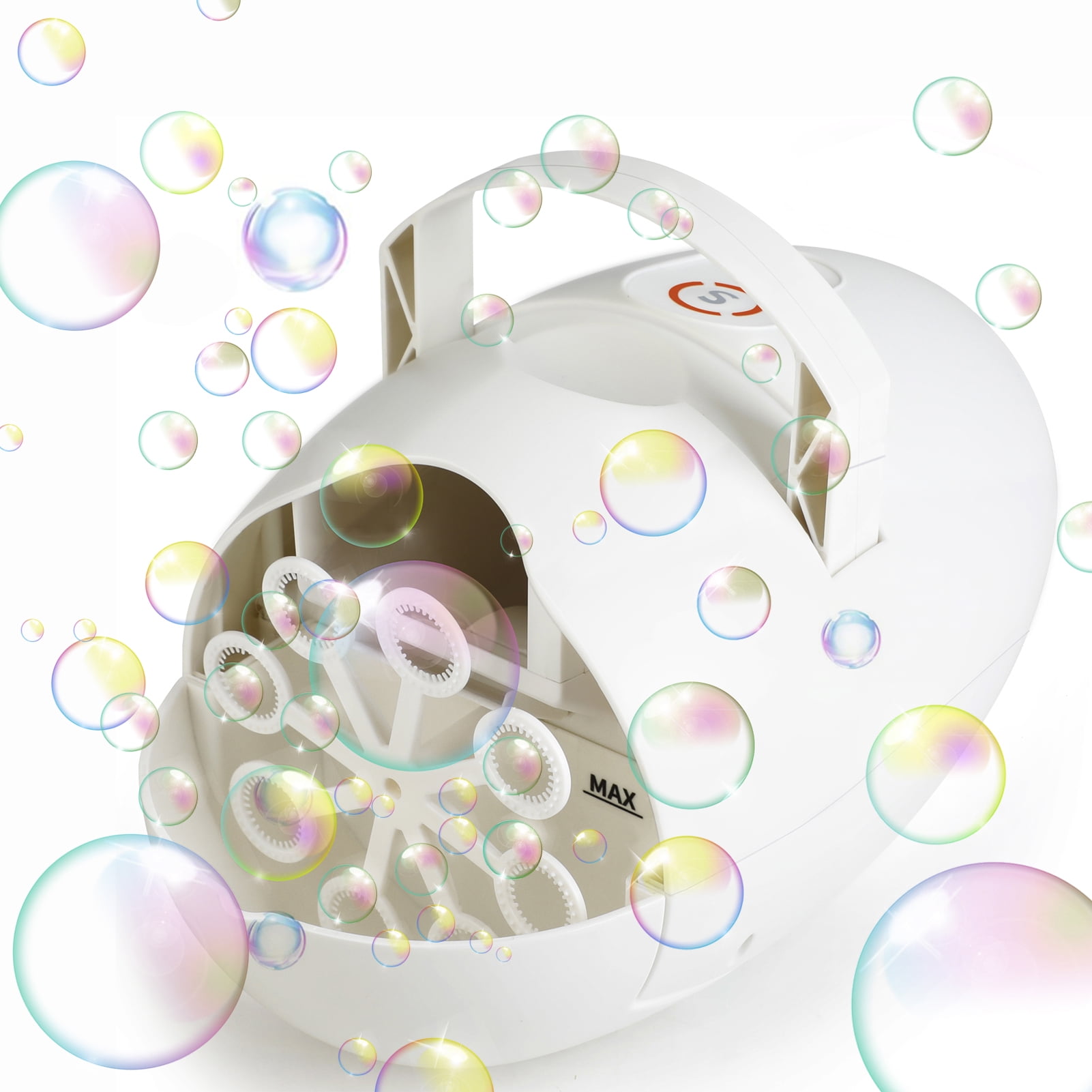 KAPMORE Automatic Bubble Machine for Kids Portable Professional Bubble Maker Bubble Toy for Outdoor Indoor Wedding Birthday Christmas Party