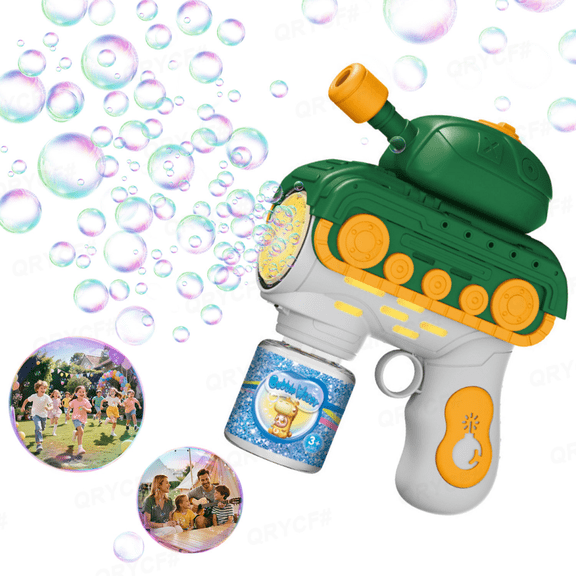Automatic Bubble Maker for Kids, Light-Up Hand Bubbles Machine with for Boys Girls Christmas Birthday Gifts & Outdoor Play Toys-Green