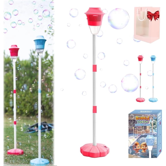 Automatic Bubble Torch Garden Lamp, Rechargeable Outdoor Stand Bubbles Machine, 47in Standing Tiki Torchs with Lights, , for Wedding Birthday Party