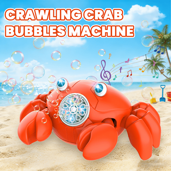 Automatic Bubbles Machine Tummy Time Toys for Kids 360 Crawling Crab Bubble Maker with Lights & Music for Ages 3+ Easter Birthday Gifts