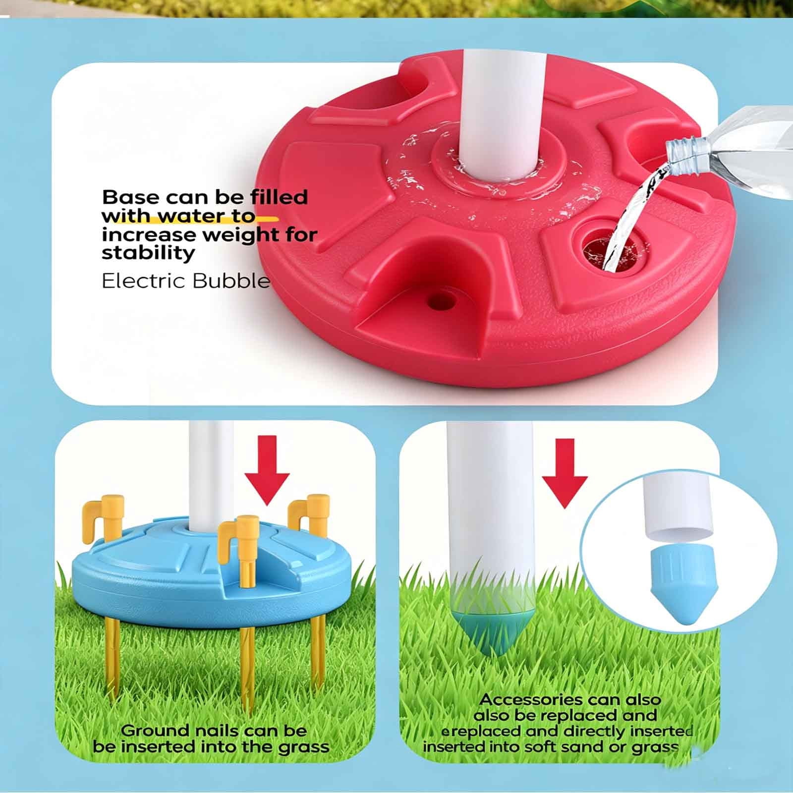 Automatic Bubbles Machine with Lights and Music, Rechargeable Street Light Bubble Blower for Outdoor Play Party Events(Blue)