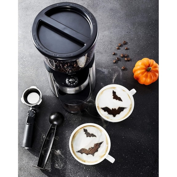 Automatic Burr Mill Coffee Grinder with 18 Custom Grinders Silver