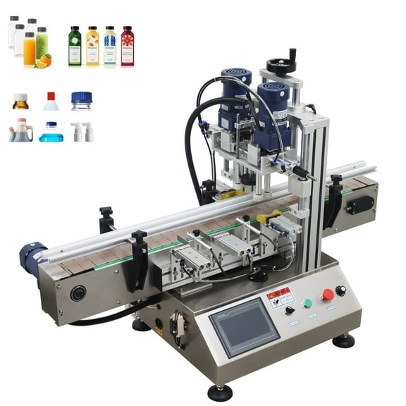 Automatic Capping Machine 3.15"-4.72" Round Bottle Cap Sealer Screwing Machine with Conveyor