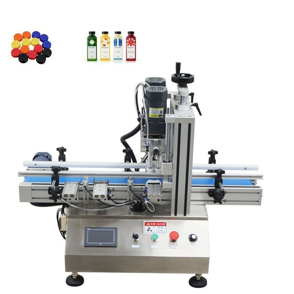 Automatic Capping Machine Desktop Round Bottle Cap Sealer Screwing Machine with Conveyor