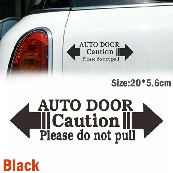 Automatic Car Door Caution Sticker for Vehicles - Easy Application, 20cm x 5.6cm