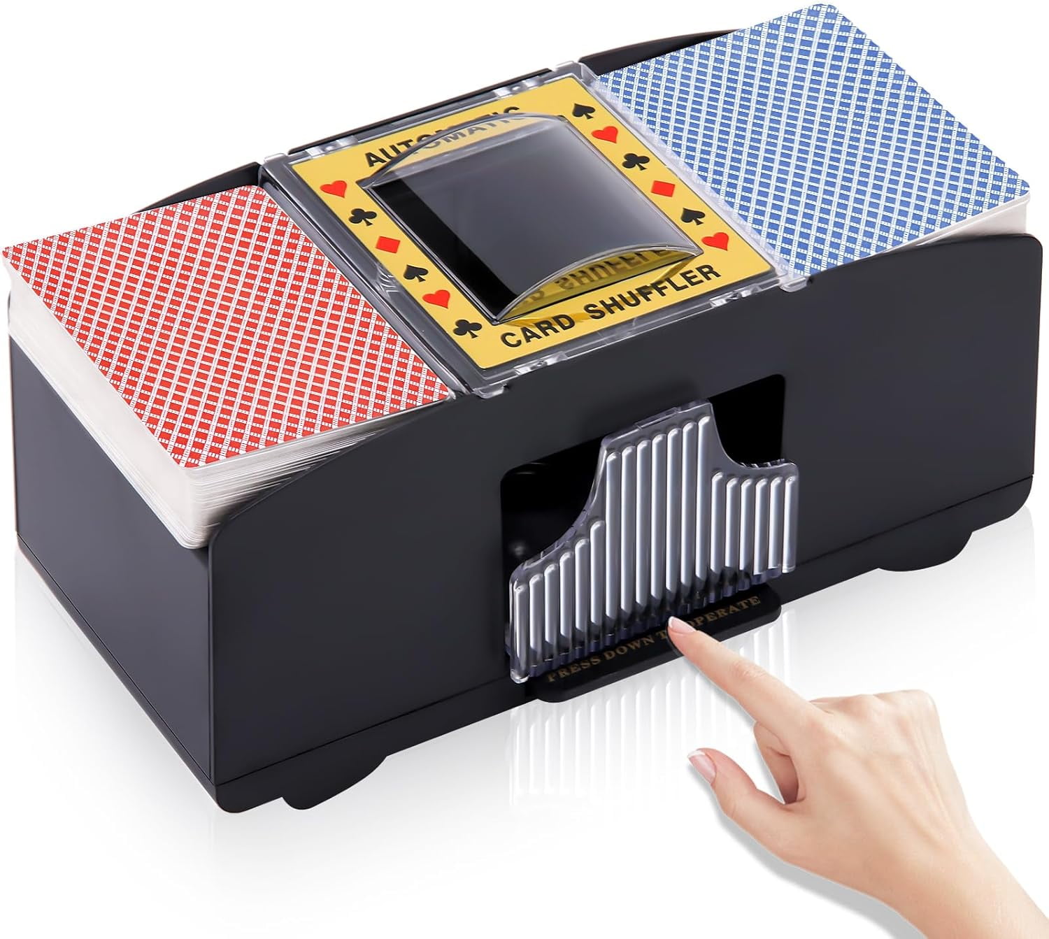 Mescolatore Automatico Per Carte Da Gioco, Mischiacarte 6 Mazzi Distributore In Plastica Rosso Relaxdays 87248249 Mescolatore Automatico Per Carte Da Gioco, Mischiacarte 6 Mazzi Distributore In Plastica Rosso Relaxdays 87248249