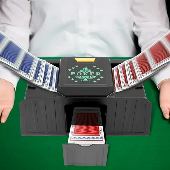 Automatic Card Shuffler U Shape Slot Electric Shuffling Machine Versatile Battery Powered Card Shuffling Machine for Various Standard Size Cards