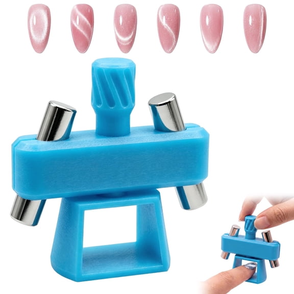 Automatic Cat-Eye Nail Magnet, New 360° Rotating Magnetic Tool for creating various cat-eye effects, Beginner-Friendly DIY Nail Art Design Tool