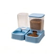 thumbnail image 1 of Automatic Cat Feeder, 15° Tilt Neck Protection Gravity-Fed Food and Water Dispenser Bowl Set for Small and Medium Dogs and Other Pets, Pet Feeder and Dispenser with Food Storage, Large Capacity,Blue, 1 of 7