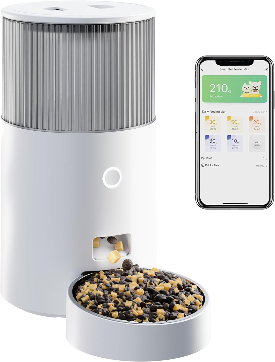 Automatic Cat Feeder, 2.5L Pet Dry Food Dispenser With Timer, Wifi APP