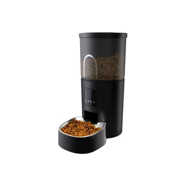 Automatic Cat Feeder - 3L Cat Food Dispenser, Programmable 1 - 10 Meals Daily. Features Dual Power Supply (Adapter + 3 Batteries, Not Included) For Uninterrupted Feeding