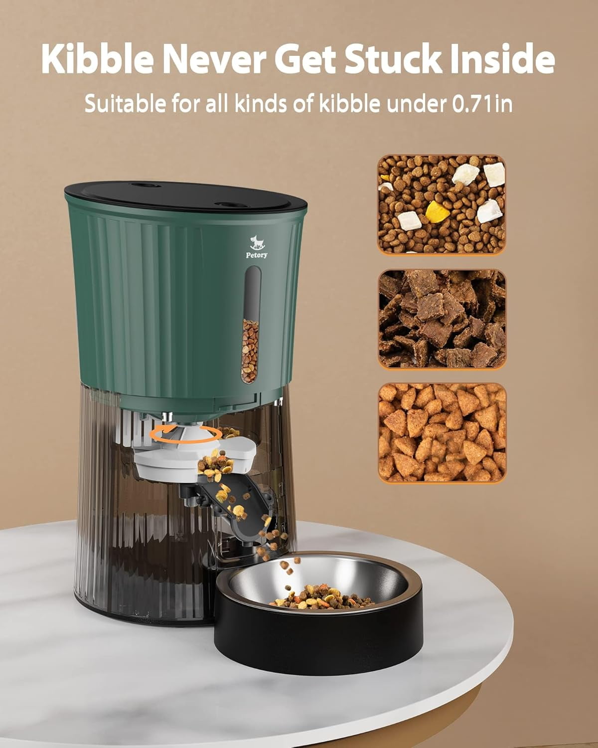 Automatic Cat Feeder 4L Programmable Dry Food Dispenser for Cats and Small Dogs with Voice Recorder