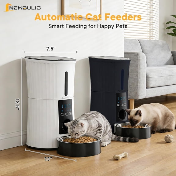 Automatic Cat Feeder 4L with Voice Recorder and App Control for Dogs and Cats