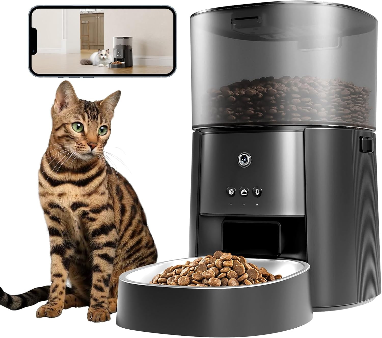 Purechew Snack App Enabled Automatic Treat Dispenser for Cats and Dogs w HD Camera Walmart