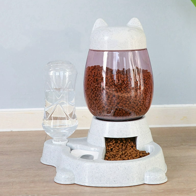 Automatic Cat Feeder, Cat Food Feeding Water Dispenser Set, Lovely