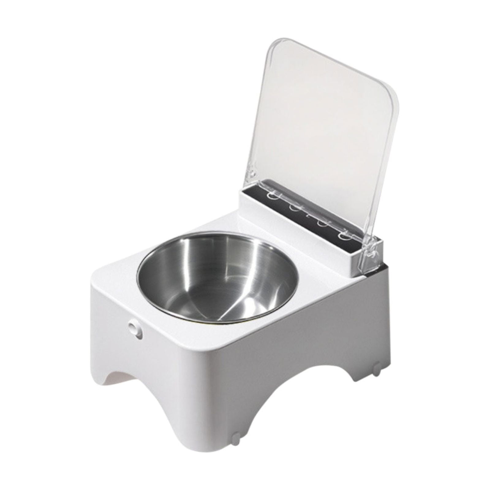Automatic Cat Feeder Dog Feeder with Induction Timed Lid Freshness Preservation Stainless Steel Bowl for Indoor Cats Cat Food Bowl，As Show