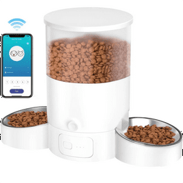 Cobectal Automatic Cat Feeder 5G WiFi Cat Food Dispenser Timed Feeder Dual Power Supply Pet Feeder for Cat Walmart