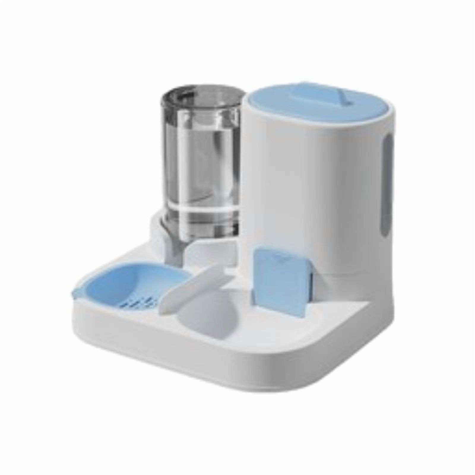 Automatic Cat Feeder Water Dispenser Set, 2 In 1 Tilted Automatic Pet Food And Water Feeder Gravity Food Feeder and Waterer