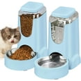 thumbnail image 1 of Automatic Cat Feeder and Water Dispenser with Stainless Steel Bowl Dog Gravity Food Feeder and Waterer for Small Medium Pets Puppy Kitten 1 Gallon x 2, 1 of 7