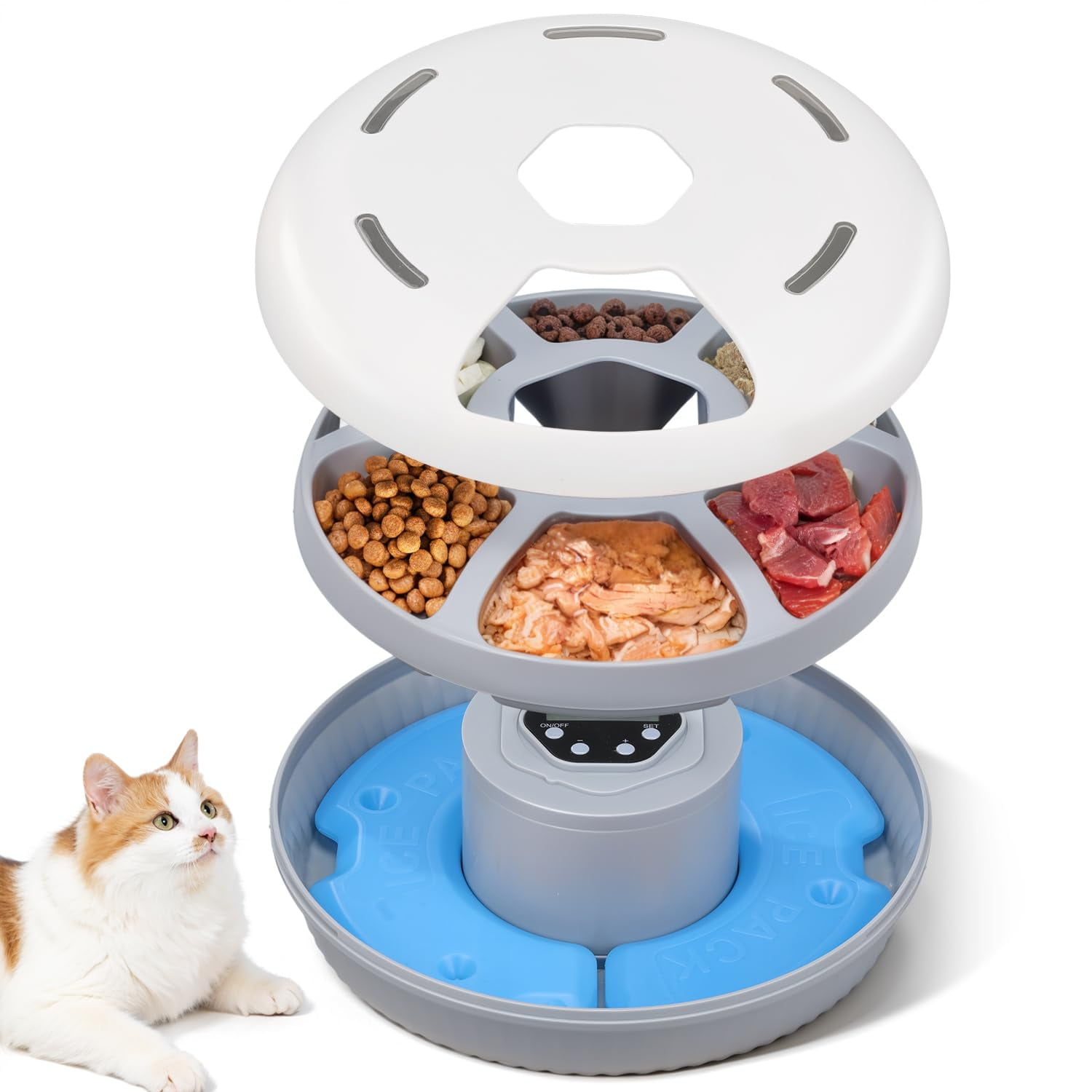 Refrigerated Automatic Pet Feeder Wet Food Feeder For Cats Automatic  Refrigerated Wet Food Cat