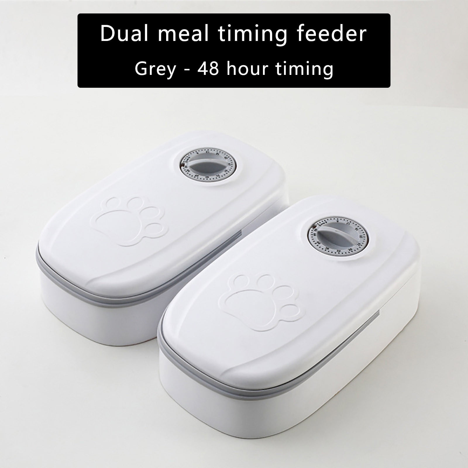 View of Automatic Cat Feeder Wet Food 2 Cat, 2 Meal Smart Pet Feeder, Low Noise ...