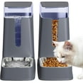 thumbnail image 1 of Automatic Cat Feeder and Cat Water Dispenser Set with Stainless Steel Bowls Gravity Dog Feeder for Small Medium Big Dog Pets Puppy Kitten, 3.5L x 2, 1 of 8