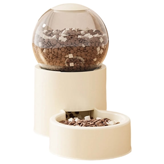 Automatic Cat Feeder and Water Dispenser 2 in 1 Food Grade Material Siphon Anti Leakage for Cats Small Puppies Daily Feeding