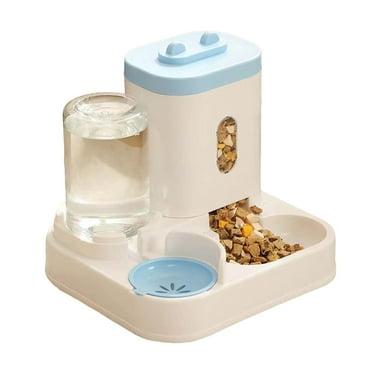 Automatic Cat Feeder and Water Dispenser,Pet Food Self Feeder Bowl and Watering Dispenser for Indoor Small Medium Dog 2 In 1