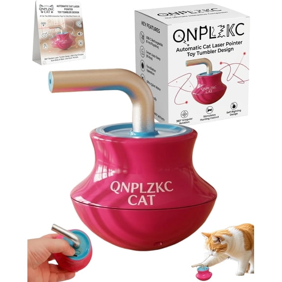 Automatic Cat Laser Pointer Toy Tumbler Design Rechargeable Interactive Pet