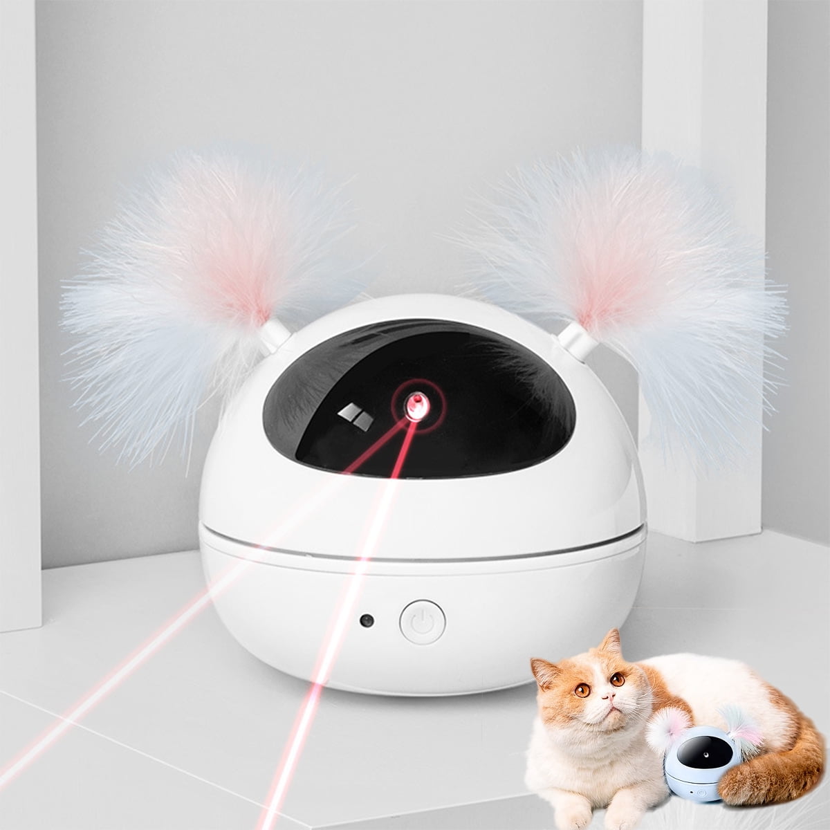 Automatic Cat Laser Toys 360 Automatic Rotating Interactive Laser Cat Toys for Indoor Cats Kitty Dogs Cat Laser Toy Automatic