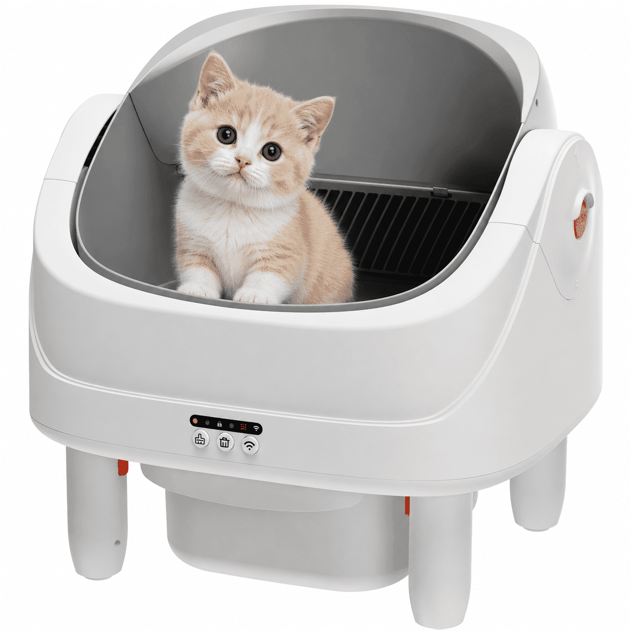 Automatic Cat Litter Box, 111 Capacity,Self Cleaning Litter Box with Smart APP Control, ,Self Cleaning Litter Box for Multi Cat,Safety Sensors, Odor Control System,Large Capacity,Low Noise Operation