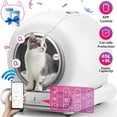 thumbnail image 1 of Automatic Cat Litter Box Self-Cleaning with APP Control Support 2.4G Wifi, Cat Litter Butler, 65L+9L Super Capacity, Odor-Free Waste Disposal Includes 2 Rolls Free Trash Bags, 1 of 7