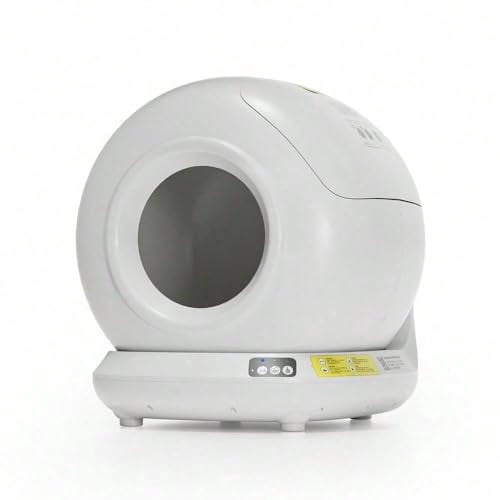 Automatic Cat Litter Box, Self Cleaning, Dual Safety Protection, Ultra-Quiet, Odor-Free Waste Disposal, White