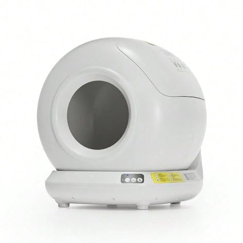 Automatic Cat Litter Box, Self Cleaning, Dual Safety Protection, Ultra-Quiet, Odor-Free Waste Disposal, White