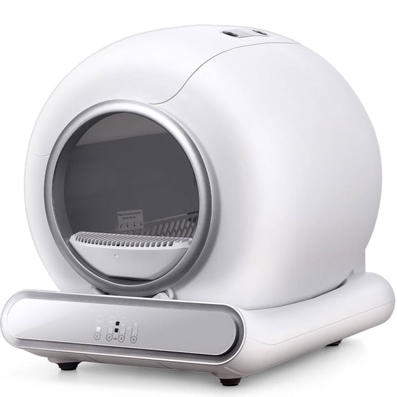 Automatic Cat Litter Box Self Cleaning with Lid & Enclosure, Extra Large 65L+9L Cat Litter Box Furniture for Multiple Cats, Smart APP Control, Odor-Free Liners, Quiet & Safe Cat Litter Box for Home