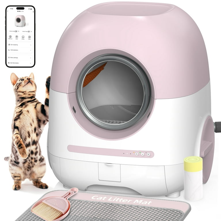 Self-Cleaning Cat Litter Box, Automatic Cat Litter Box for Multi Cats, Extra  Large Smart Litter Box with Mat & Liner - AliExpress