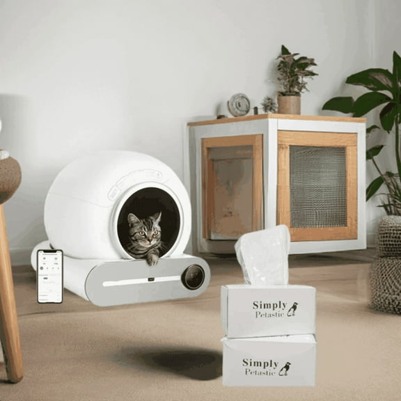 Disposable Plastic Cat Litter Box Waste Poop Bags (50 pc) Roll Liners