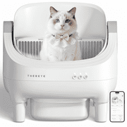 Osoeri Self Cleaning Cat Litter Box, Automatic Litter Box Self Cleaning ,Open Top Large Litter Box for Multiple Cats,with Safety Protection, APP Control,Odor Removal,Mat and Waste Bags Included, Gray