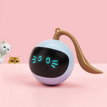 Automatic Cat Toy, Indoor Cats Interactive Smart Balls Wheel Exerciser for Indoor Cats USB Charging Cat Stuff, Colorful Led Light Toys