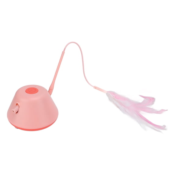 Automatic Cat Toy Interactive Motion Activated Electric Kitten Feather Toy Smart Pet Exerciser with 3 Modes LED Lights for Indoor Cats Pink 13x10x7 inches / 33x25.4x17.8 cm
