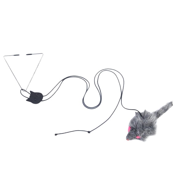 Automatic Cat Toy With Adjustable Elastic Rope Door Window Hanging Mouses Self Palying Pet Toys For Cats, As show 1PCS